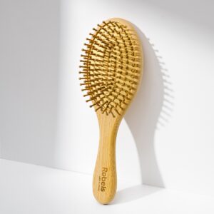 Bamboo Paddle Hairbrush (Round Head)