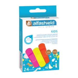 Alfashield Kids Plasters 2 Size 24 Pieces Packshot - Front